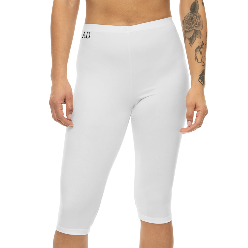 like Aria - White Capri Leggings — Women's Lightweight Cropped Activewear