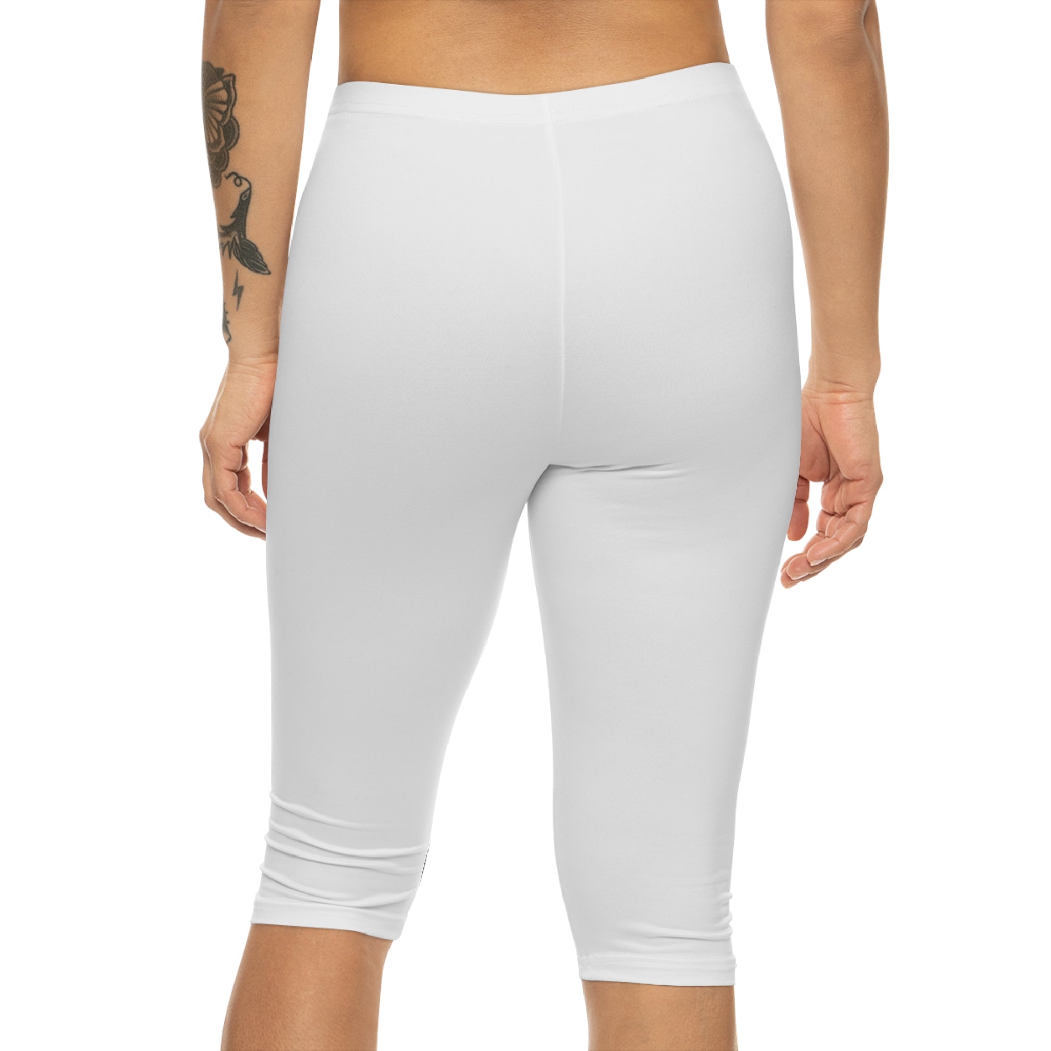 like Aria - White Capri Leggings — Women's Lightweight Cropped Activewear