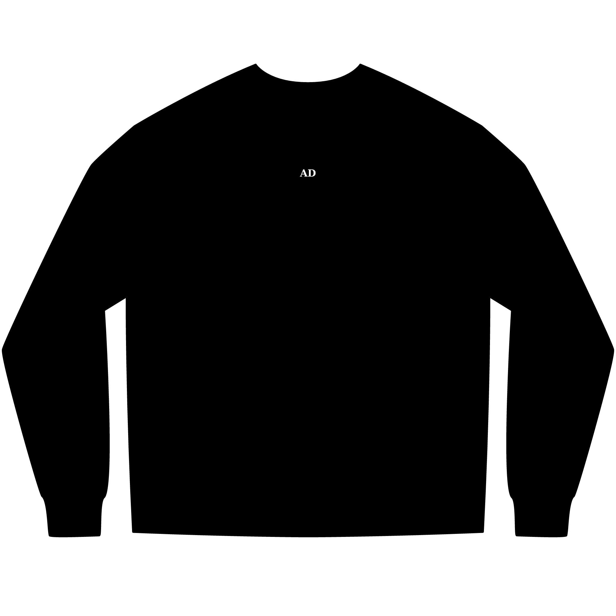 Long Sleeve Tee — "like Aria and then your exes still miss you" Minimal Text Graphic