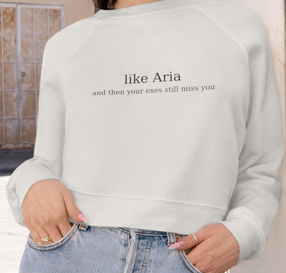 like Aria - Women's Cropped Fleece Pullover