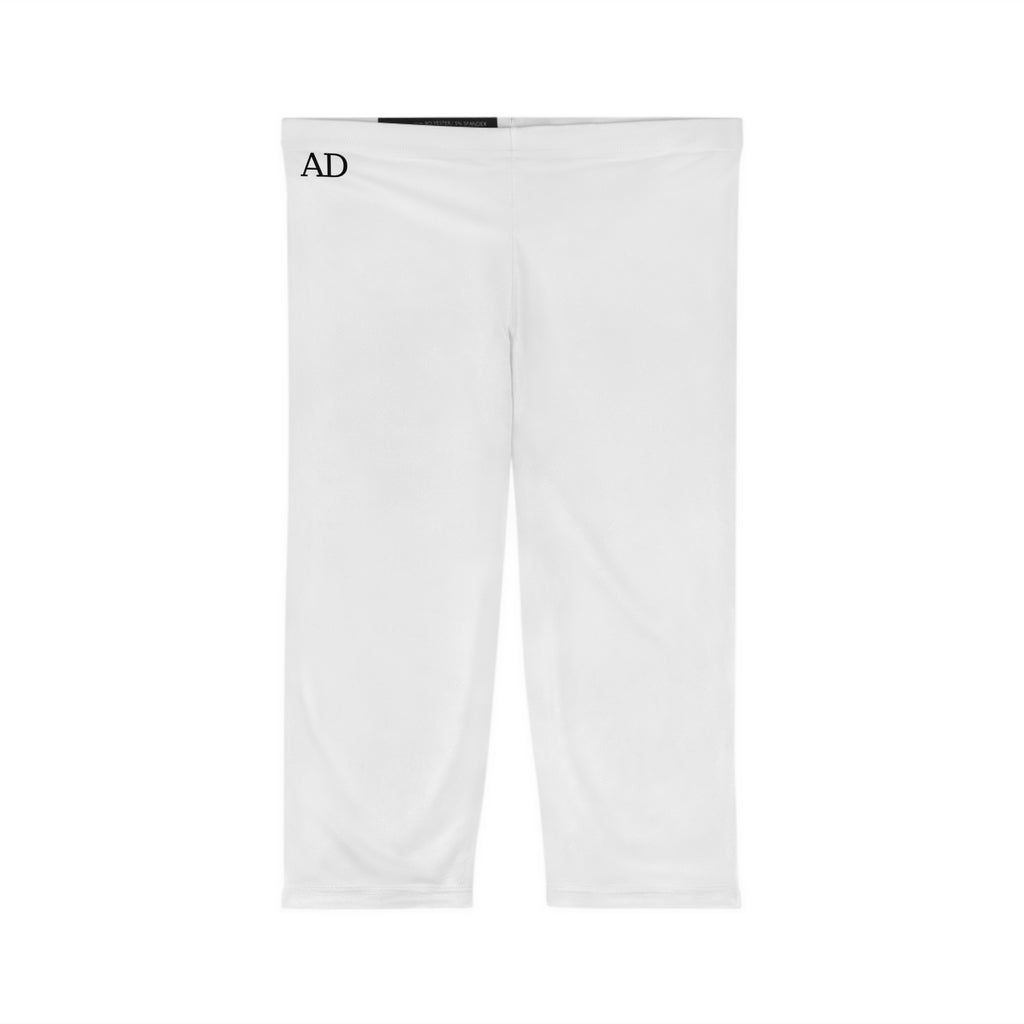 like Aria - White Capri Leggings — Women's Lightweight Cropped Activewear
