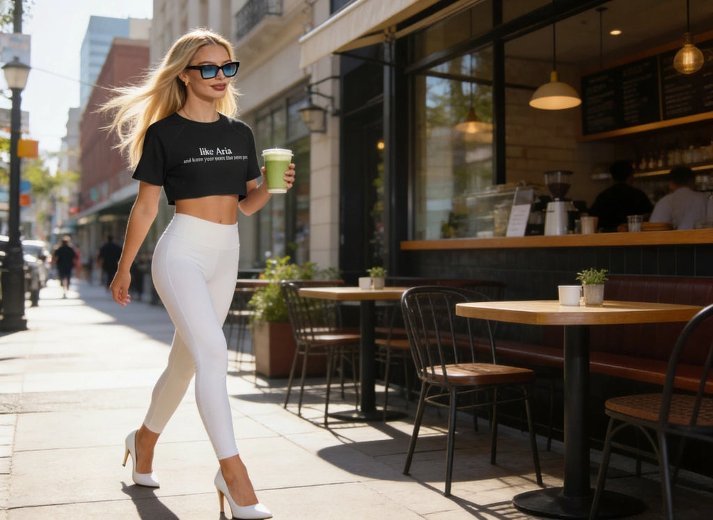 #likeAria - Cropped Boxy Tee — Women’s Casual Crop Top