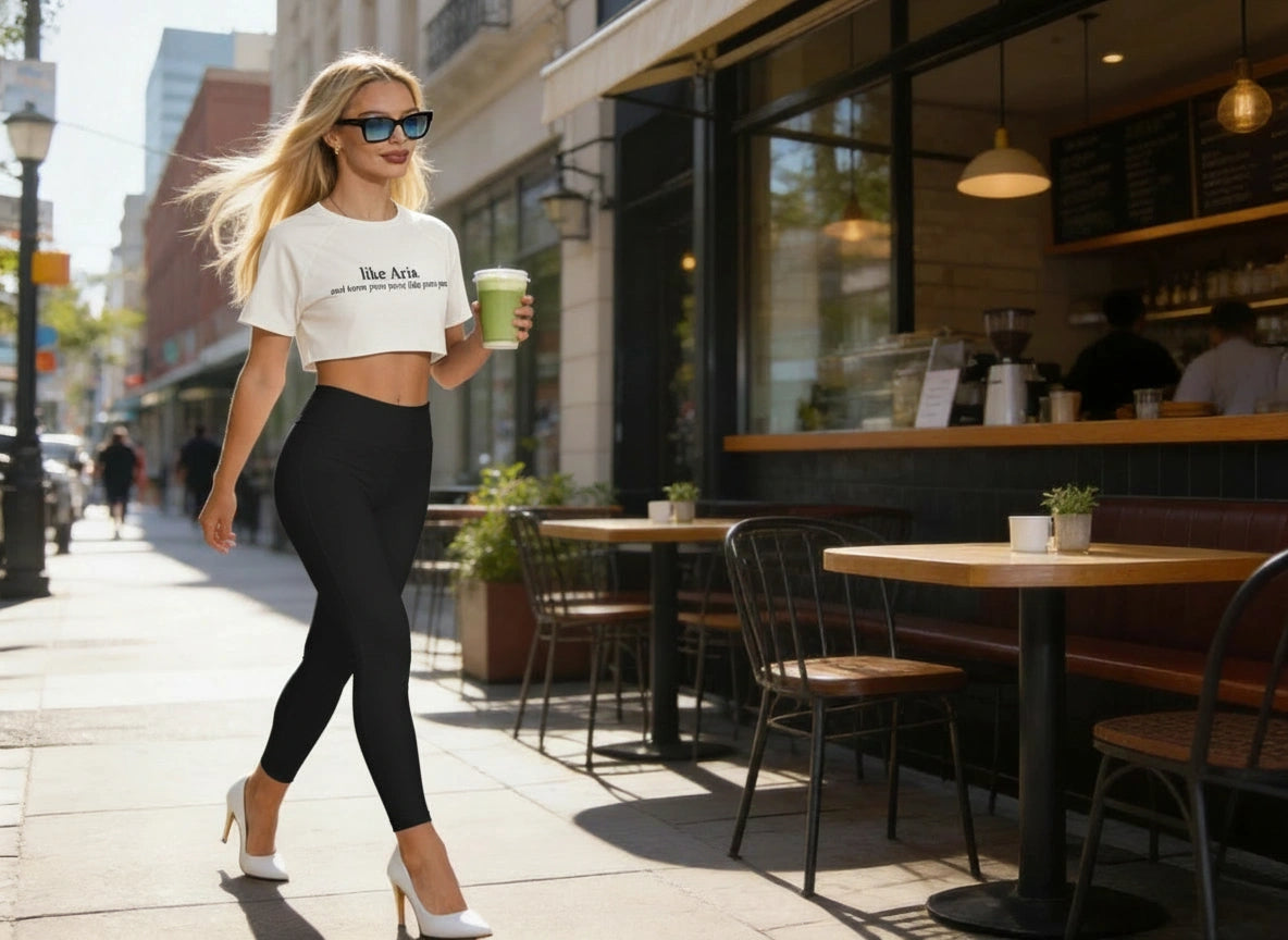 #likeAria - Cropped Boxy Tee — Women’s Casual Crop Top